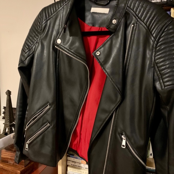 Women’s Vegan leather moto jacket - Picture 2 of 3